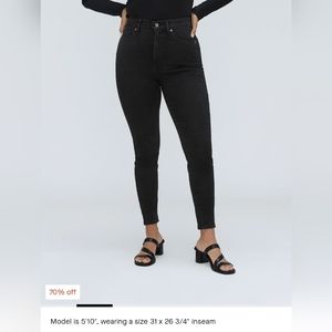 Everlane Way-High Hourglass Skinny Jean Black NWT